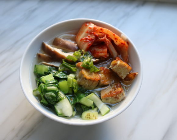 Chinese soba noodle soup