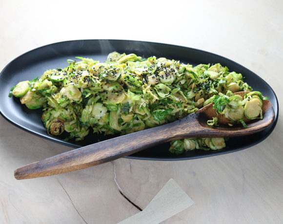 Gingered Black Sesame Brussels Sprouts