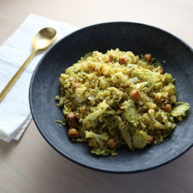 Shaved Brussel Sprout Cauliflower Quinoa