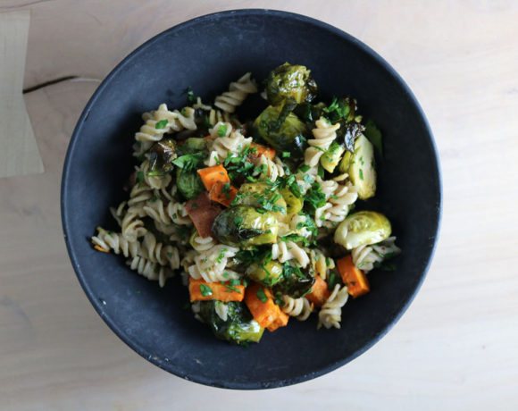 Sweet Potato Brussels Sprout Pasta