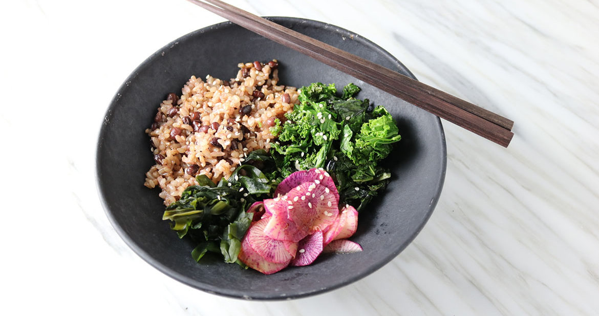 Adzuki Bean Rice Bowl & Pickled Daikon