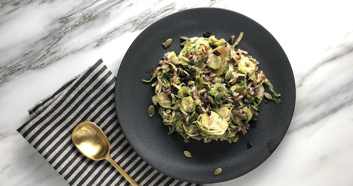 Herbed Brussels Sprout Wild Rice