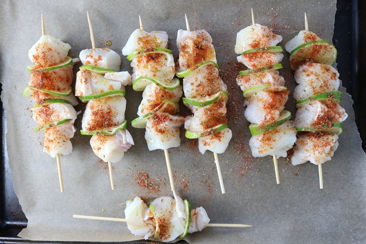 Halibut Kebabs