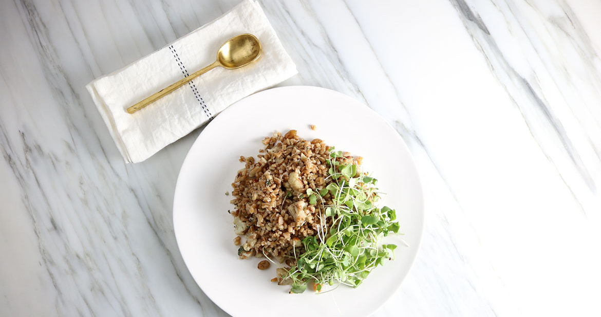 Curried Roasted Cauliflower Farro