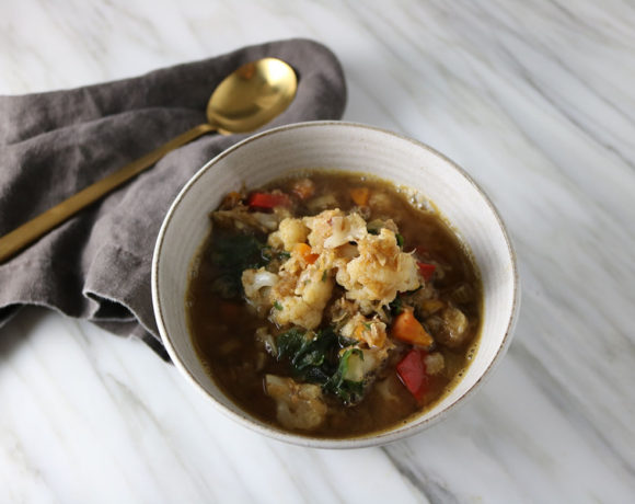 Curried Red Lentil Veggie Soup