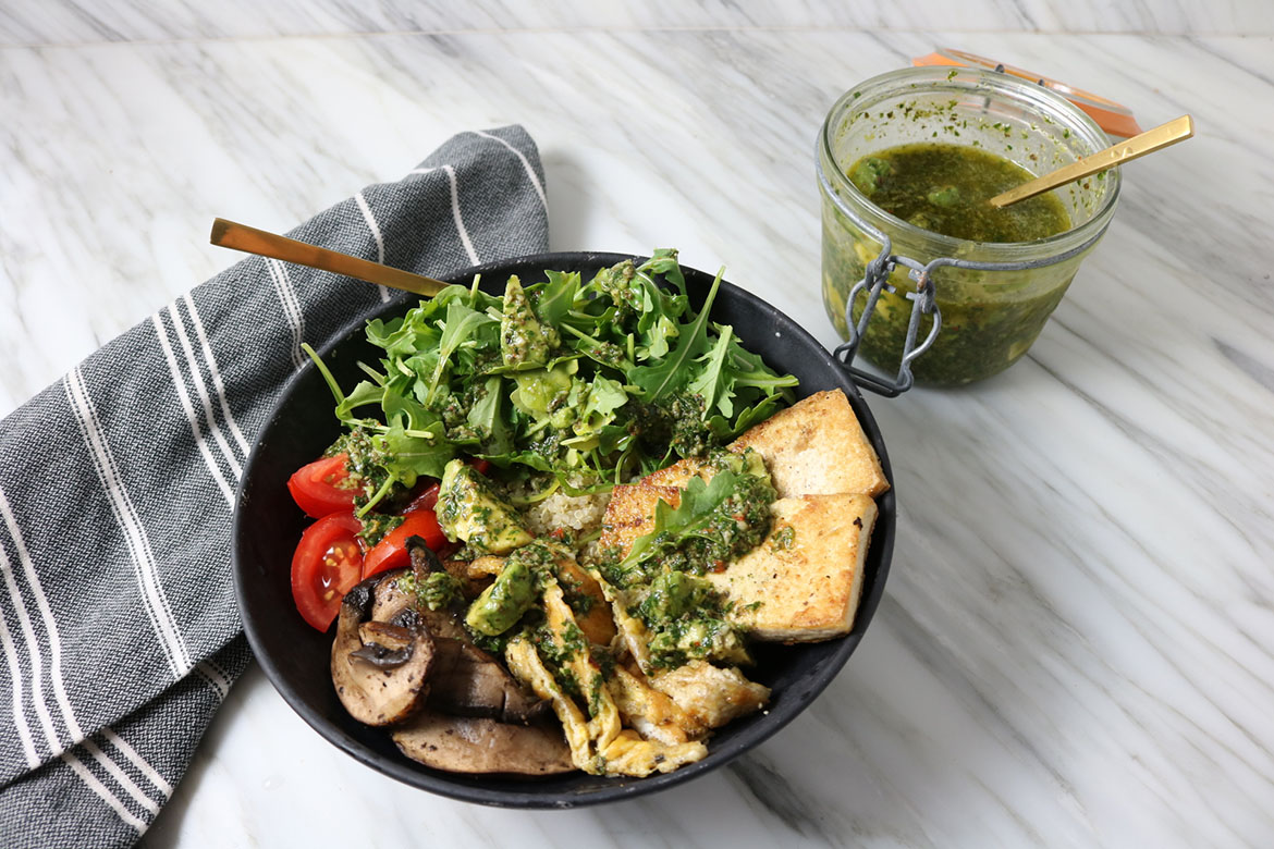 Quinoa Bowl with Chimichurri Sauce