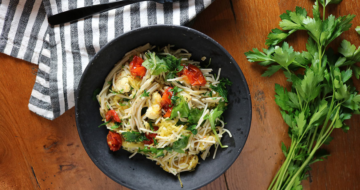 Cauliflower Spaghetti Squash Pasta