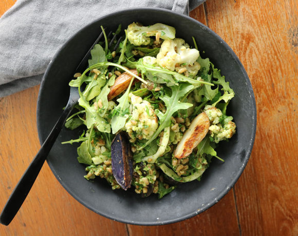 Pesto Veggie Farro Salad